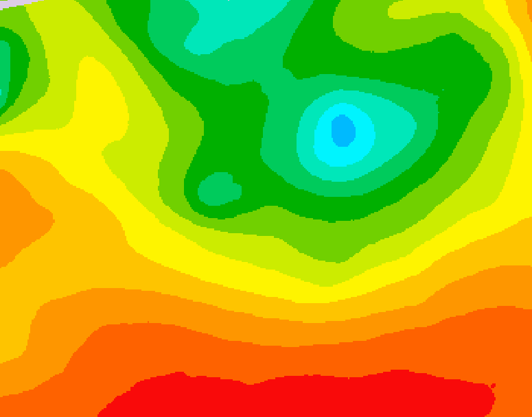 GDPS 500 millibar geopotential height 096 hour forecast chart for Canada based on 2026/08/13 0000Z data