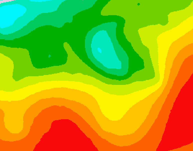 GDPS 500 millibar geopotential height 222 hour forecast chart for Canada based on 2026/08/13 0000Z data