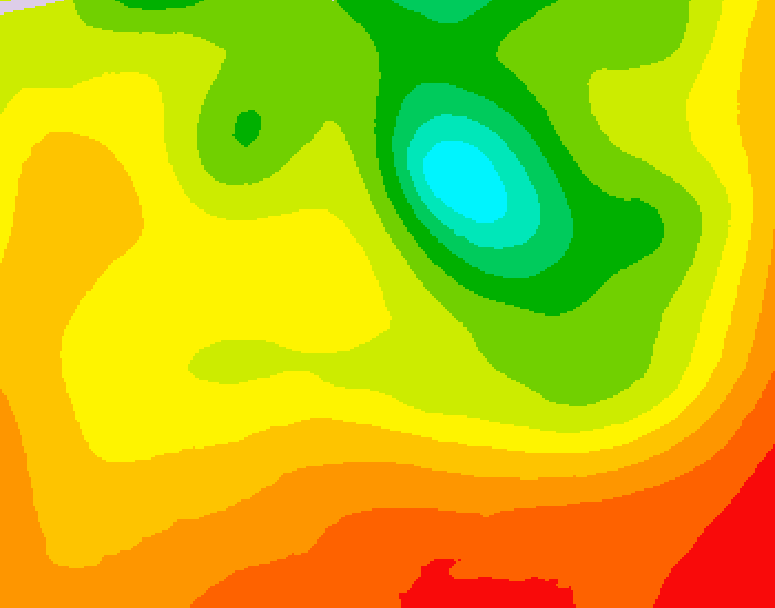 GDPS 500 millibar geopotential height 012 hour forecast chart for Canada based on 2026/08/13 1200Z data