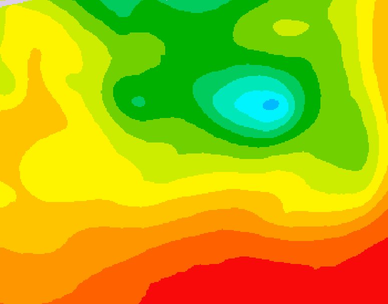 GDPS 500 millibar geopotential height 048 hour forecast chart for Canada based on 2026/08/13 1200Z data