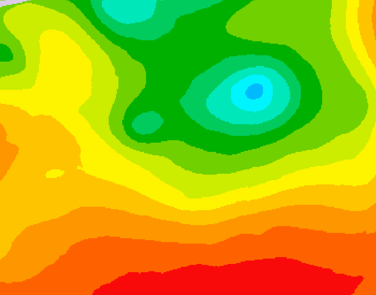 GDPS 500 millibar geopotential height 072 hour forecast chart for Canada based on 2026/08/13 1200Z data