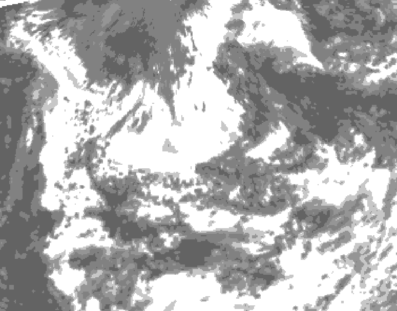 GDPS total cloud 012 hour forecast chart for Canada based on 2026/08/13 0000Z data