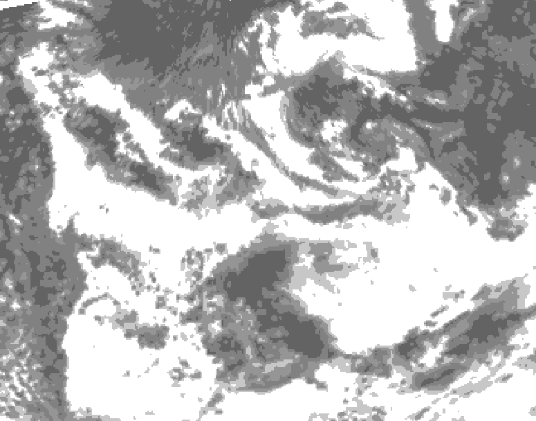 GDPS total cloud 066 hour forecast chart for Canada based on 2026/08/13 0000Z data