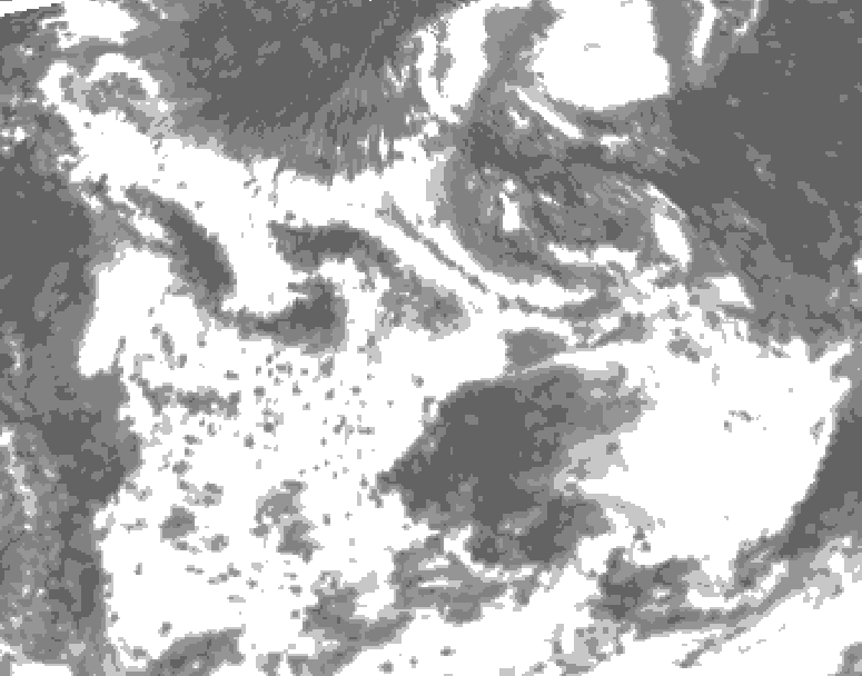 GDPS total cloud 078 hour forecast chart for Canada based on 2026/08/13 0000Z data