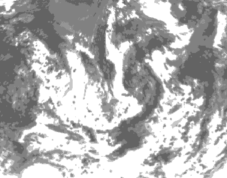 GDPS total cloud 150 hour forecast chart for Canada based on 2026/08/13 0000Z data