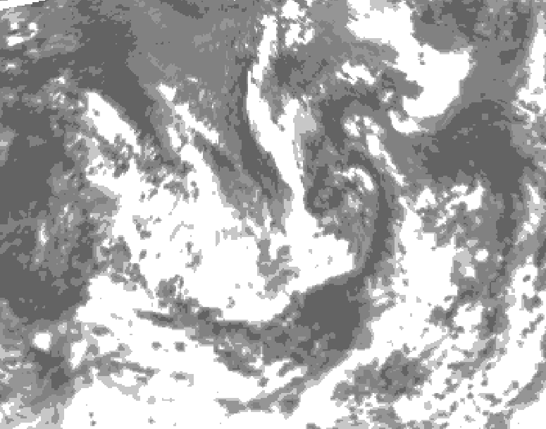GDPS total cloud 156 hour forecast chart for Canada based on 2026/08/13 0000Z data