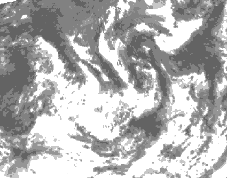 GDPS total cloud 162 hour forecast chart for Canada based on 2026/08/13 0000Z data
