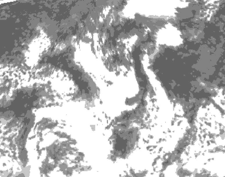 GDPS total cloud 216 hour forecast chart for Canada based on 2026/08/13 0000Z data