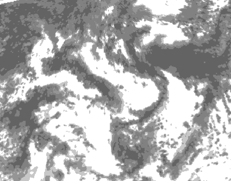 GDPS total cloud 228 hour forecast chart for Canada based on 2026/08/13 0000Z data