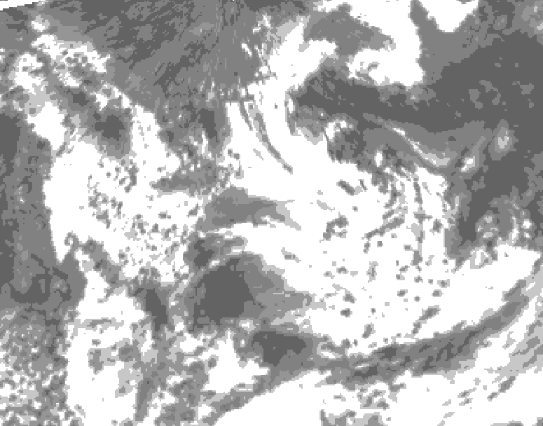 GDPS total cloud 036 hour forecast chart for Canada based on 2026/08/13 1200Z data