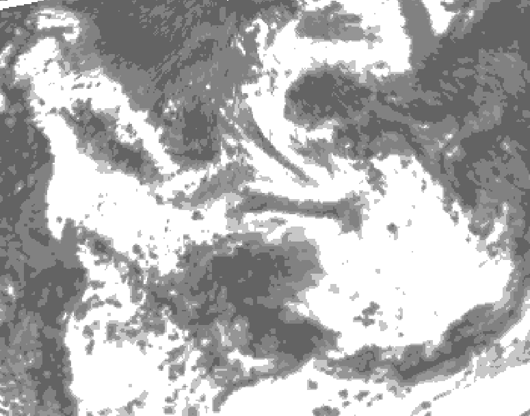 GDPS total cloud 048 hour forecast chart for Canada based on 2026/08/13 1200Z data