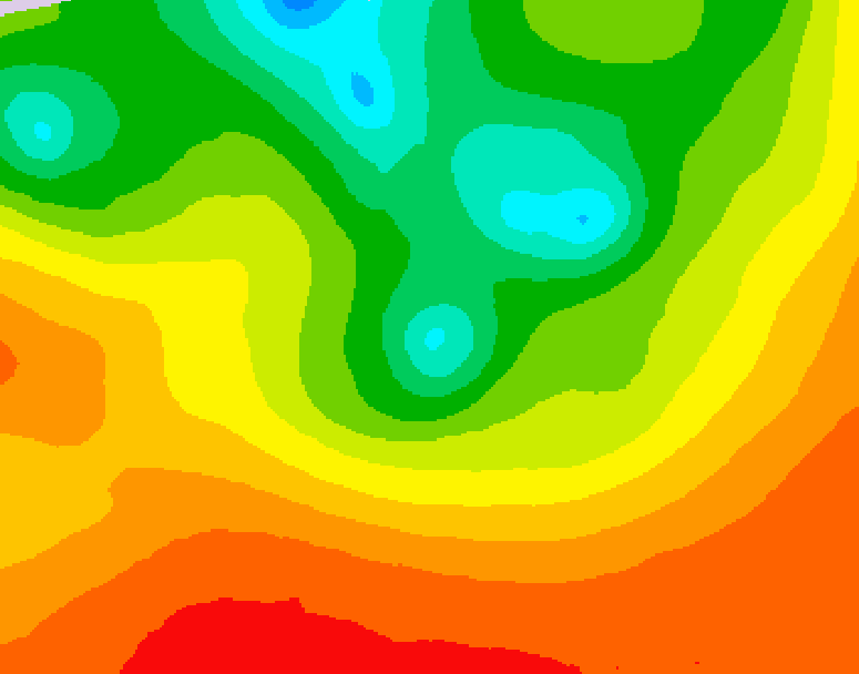 GDPS 500 millibar geopotential height 096 hour forecast chart for Canada based on 2026/08/14 0000Z data