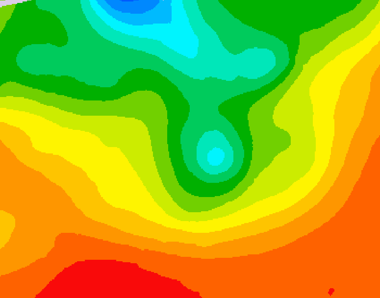 GDPS 500 millibar geopotential height 120 hour forecast chart for Canada based on 2026/08/14 0000Z data