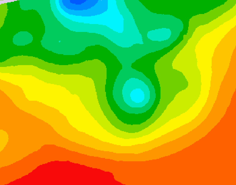 GDPS 500 millibar geopotential height 126 hour forecast chart for Canada based on 2026/08/14 0000Z data