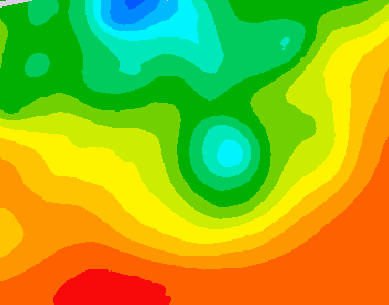 GDPS 500 millibar geopotential height 132 hour forecast chart for Canada based on 2026/08/14 0000Z data