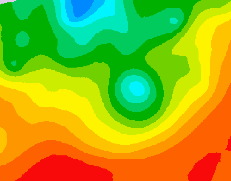GDPS 500 millibar geopotential height 138 hour forecast chart for Canada based on 2026/08/14 0000Z data