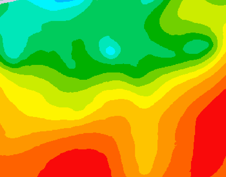 GDPS 500 millibar geopotential height 222 hour forecast chart for Canada based on 2026/08/14 0000Z data