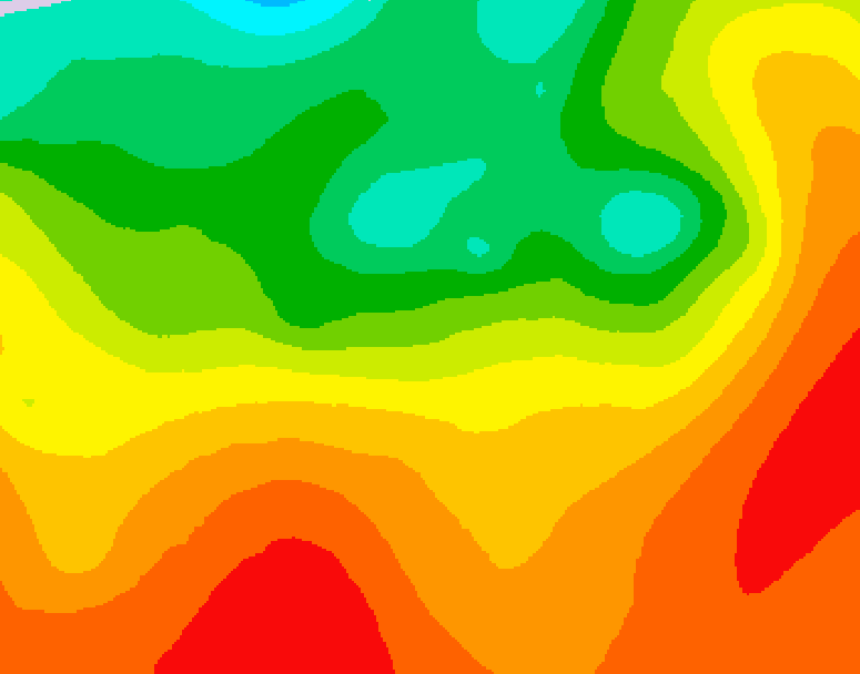 GDPS 500 millibar geopotential height 192 hour forecast chart for Canada based on 2026/08/14 1200Z data