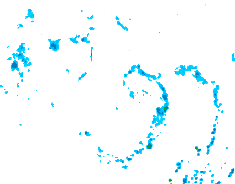 GDPS precipitation 132 hour forecast chart for Canada based on 2026/08/14 0000Z data