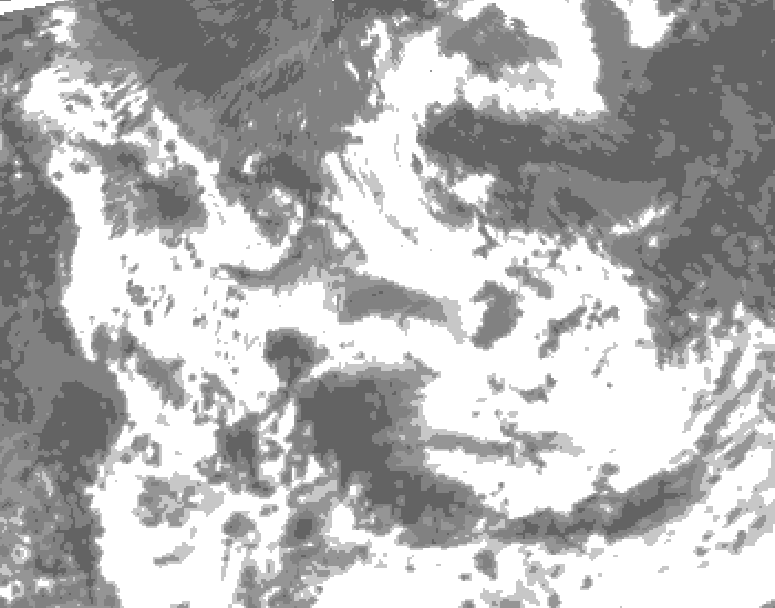 GDPS total cloud 030 hour forecast chart for Canada based on 2026/08/14 0000Z data