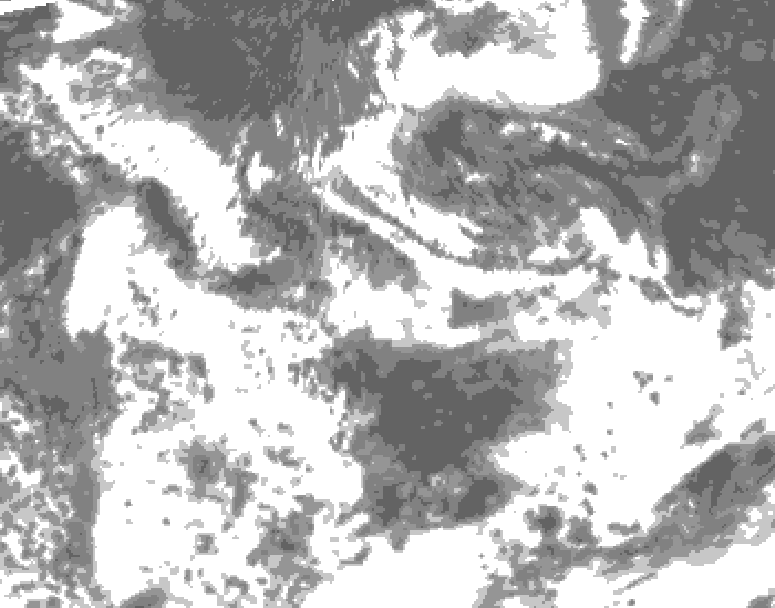 GDPS total cloud 048 hour forecast chart for Canada based on 2026/08/14 0000Z data