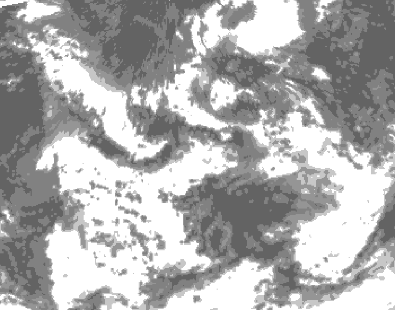 GDPS total cloud 060 hour forecast chart for Canada based on 2026/08/14 0000Z data