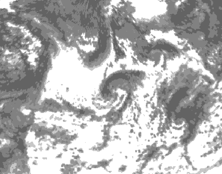 GDPS total cloud 096 hour forecast chart for Canada based on 2026/08/14 0000Z data