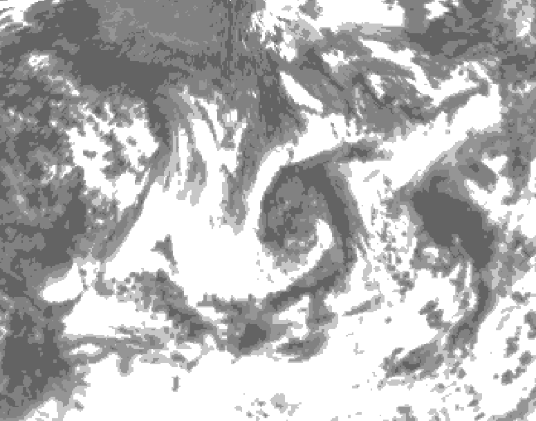 GDPS total cloud 114 hour forecast chart for Canada based on 2026/08/14 0000Z data