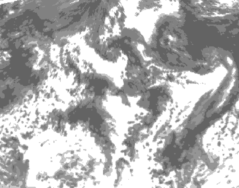 GDPS total cloud 216 hour forecast chart for Canada based on 2026/08/14 0000Z data