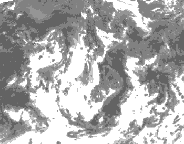 GDPS total cloud 120 hour forecast chart for Canada based on 2026/08/14 1200Z data