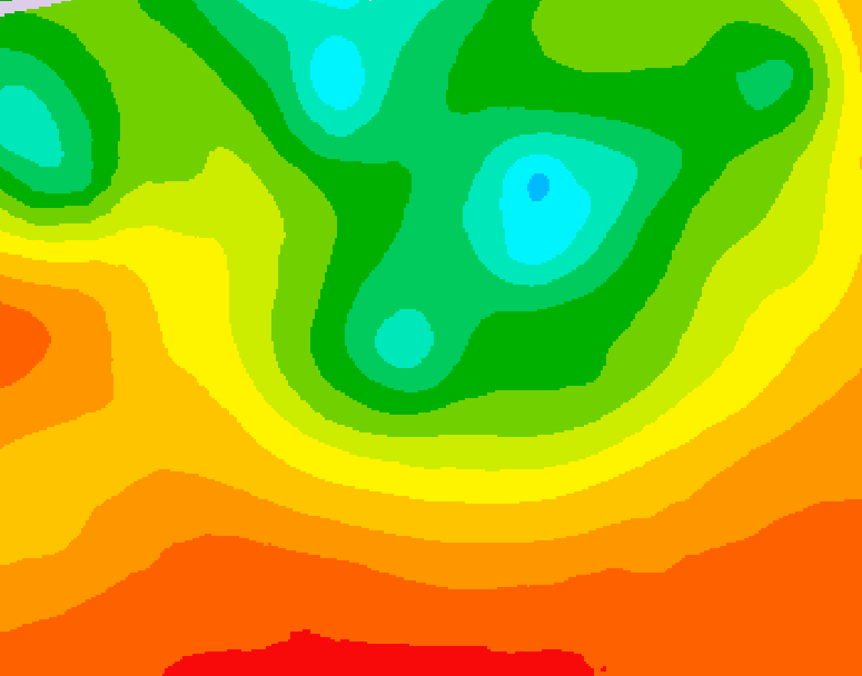 GDPS 500 millibar geopotential height 060 hour forecast chart for Canada based on 2026/08/15 0000Z data