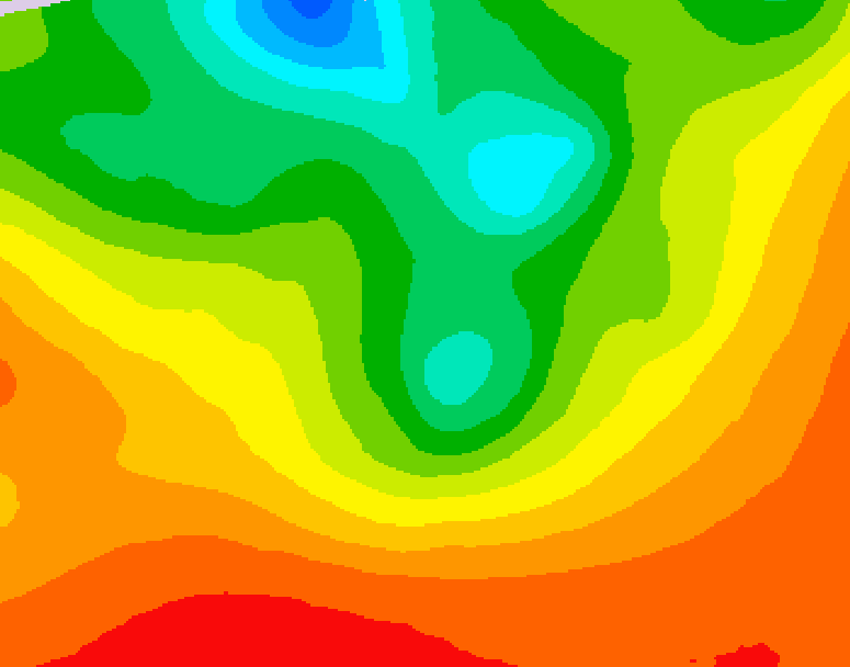 GDPS 500 millibar geopotential height 090 hour forecast chart for Canada based on 2026/08/15 0000Z data