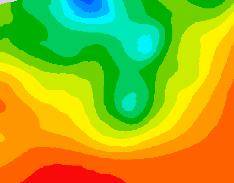 GDPS 500 millibar geopotential height 096 hour forecast chart for Canada based on 2026/08/15 0000Z data