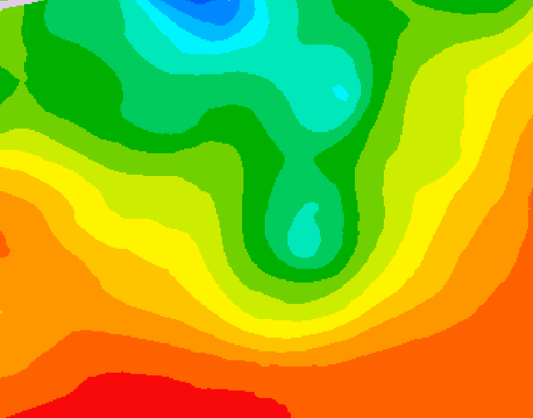 GDPS 500 millibar geopotential height 102 hour forecast chart for Canada based on 2026/08/15 0000Z data