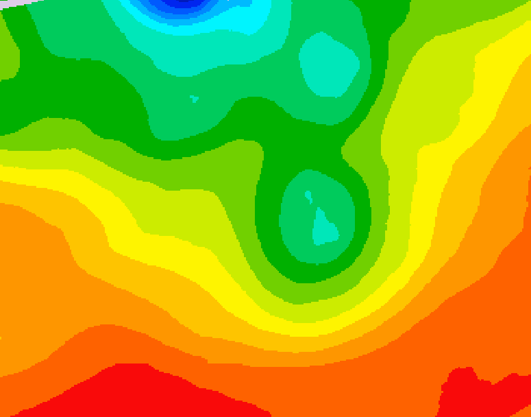 GDPS 500 millibar geopotential height 114 hour forecast chart for Canada based on 2026/08/15 0000Z data