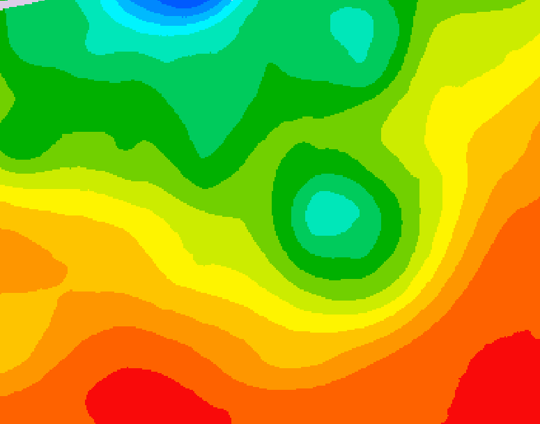 GDPS 500 millibar geopotential height 132 hour forecast chart for Canada based on 2026/08/15 0000Z data