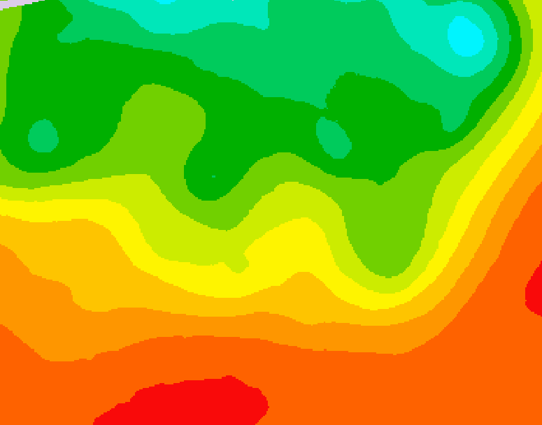 GDPS 500 millibar geopotential height 222 hour forecast chart for Canada based on 2026/08/15 0000Z data