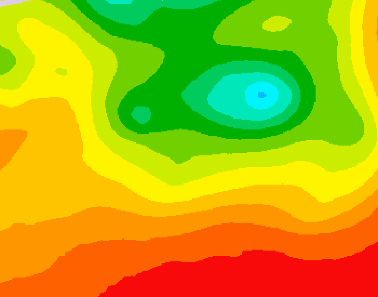 GDPS 500 millibar geopotential height 012 hour forecast chart for Canada based on 2026/08/15 1200Z data