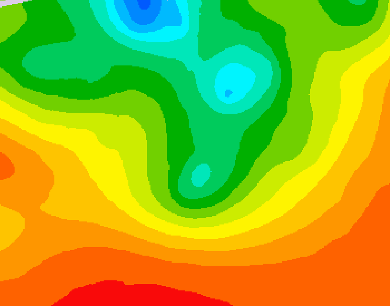 GDPS 500 millibar geopotential height 072 hour forecast chart for Canada based on 2026/08/15 1200Z data