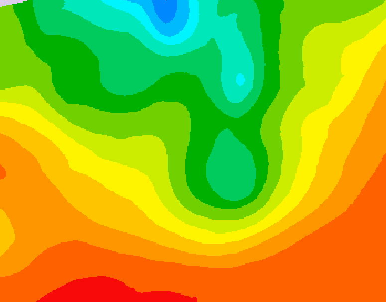 GDPS 500 millibar geopotential height 096 hour forecast chart for Canada based on 2026/08/15 1200Z data