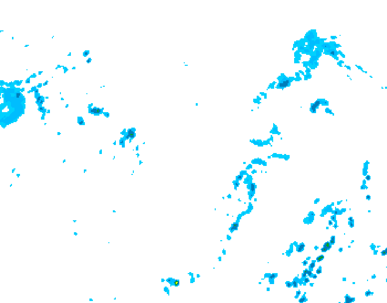 GDPS precipitation 180 hour forecast chart for Canada based on 2026/08/15 0000Z data