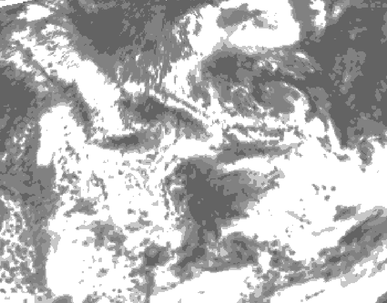 GDPS total cloud 024 hour forecast chart for Canada based on 2026/08/15 0000Z data