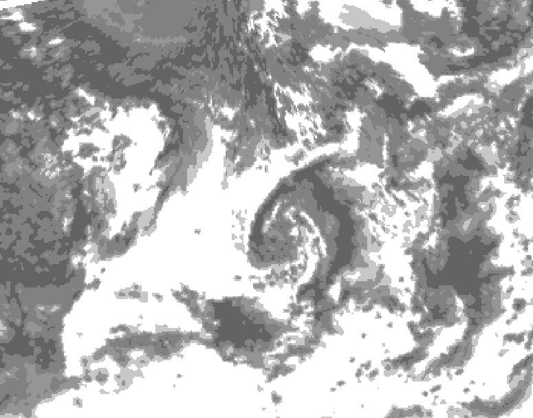 GDPS total cloud 090 hour forecast chart for Canada based on 2026/08/15 0000Z data