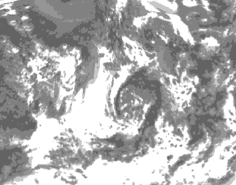 GDPS total cloud 096 hour forecast chart for Canada based on 2026/08/15 0000Z data