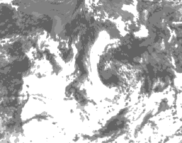 GDPS total cloud 138 hour forecast chart for Canada based on 2026/08/15 0000Z data