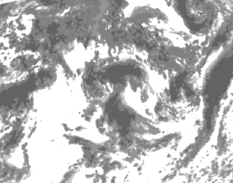 GDPS total cloud 234 hour forecast chart for Canada based on 2026/08/15 0000Z data