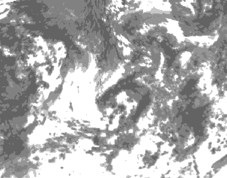 GDPS total cloud 072 hour forecast chart for Canada based on 2026/08/15 1200Z data