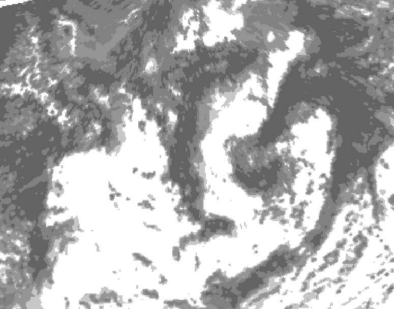 GDPS total cloud 144 hour forecast chart for Canada based on 2026/08/15 1200Z data