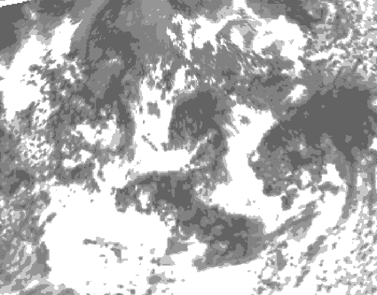 GDPS total cloud 240 hour forecast chart for Canada based on 2026/08/15 1200Z data