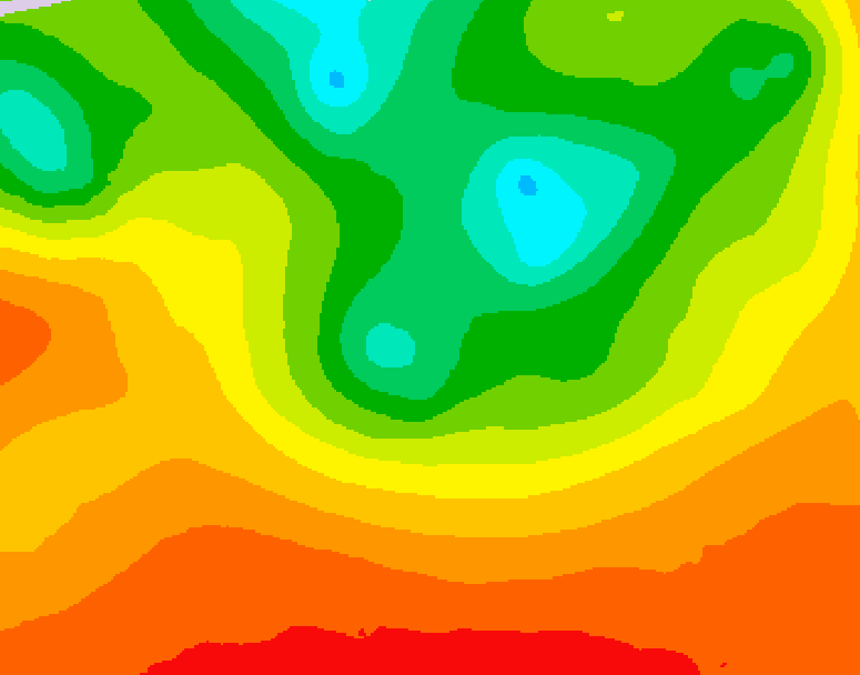 GDPS 500 millibar geopotential height 036 hour forecast chart for Canada based on 2026/08/16 0000Z data